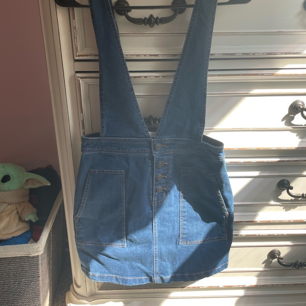 Overall Denim Skirt